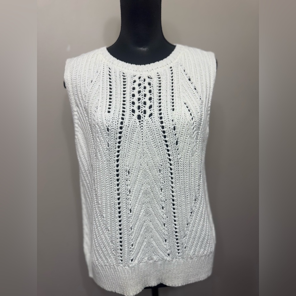 NWT Halogen Women’s White Sleeveless Knit Top XL